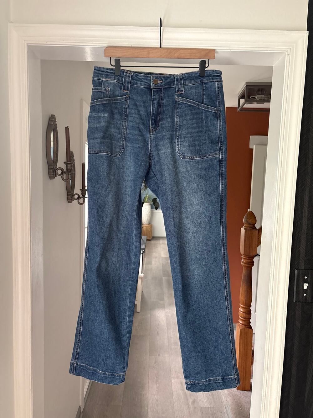 Oat NY | High Rise Utility Jeans Size 10 Straight Leg Relaxed Fit